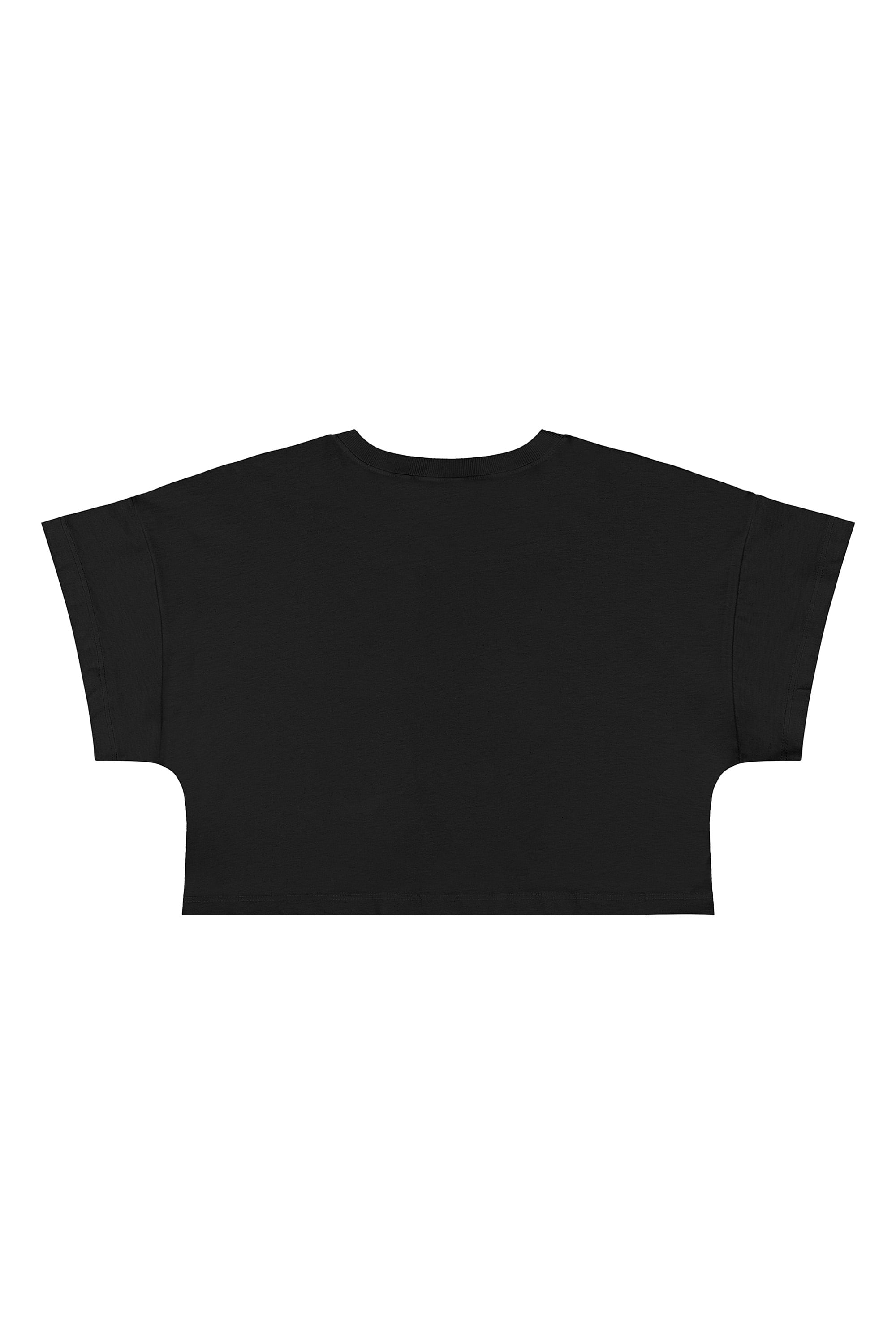 Blusa Juvenil Estampada para Menina (Preto) Gloss - Imagem 3